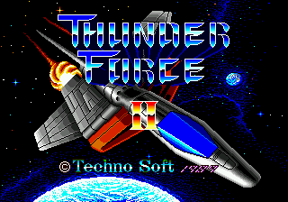 Thunder Force II MD (Japan) Title Screen